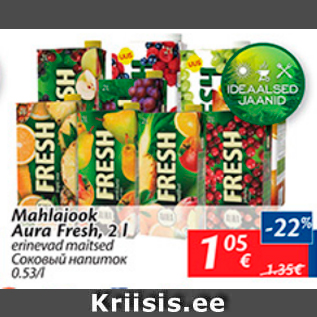 Allahindlus - Mahlajook Aura Fresh, 2 l