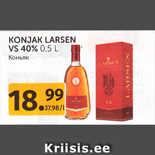 Allahindlus - KONJAK LARSEN VS 40% 0,5 L