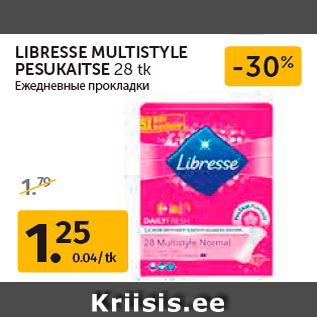 Allahindlus - LIBRESSE MULTISTYLE PESUKAITSE 28 tk