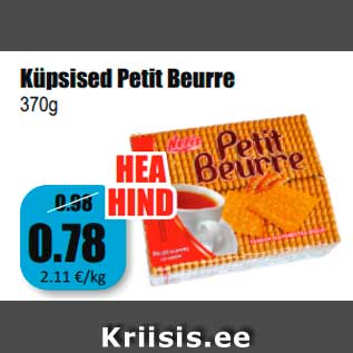 Allahindlus - Küpsised Petit Beurre 370g