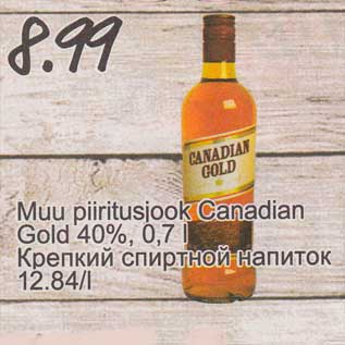 Allahindlus - Muu piiritusjook Canadian Gold