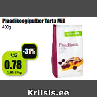 Allahindlus - Plaadikoogipulber Tartu Mill 400g