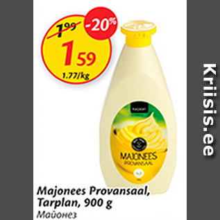 Allahindlus - Majonees Provansaal, Tarplan, 900 g