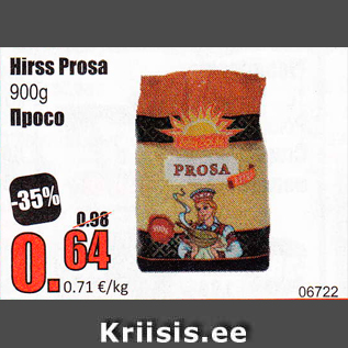 Allahindlus - Hirss Prosa 900 g