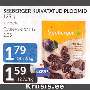 Allahindlus - SEEBERGER KUIVATATUD PLOOMID 125 g