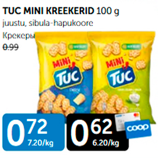 Allahindlus - TUC MINI KREEKERID 100 g