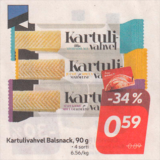 Allahindlus - Kartulivahvel Balsnack, 90 g