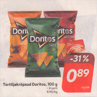 Allahindlus - Tortiljakrõpsud Doritos, 100 g