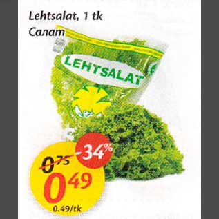 Allahindlus - Lehtsalat,1 tk