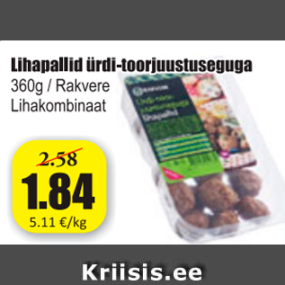 Allahindlus - Lihapallid ürdijuustuseguga