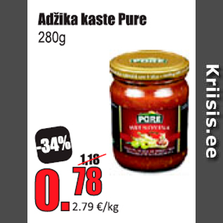 Allahindlus - Adžika kaste Pure 280 g