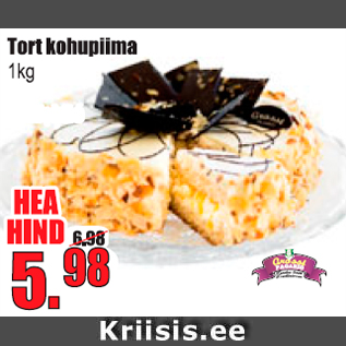 Allahindlus - Tort kohupiima 1 kg