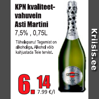 Allahindlus - KPN kvaliteetvahuvein Asti Martini