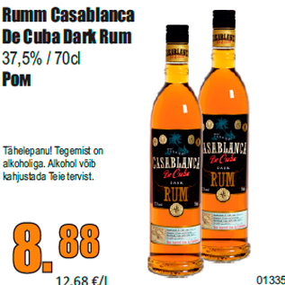 Allahindlus - Rumm Casablanca De Cuba Dark Rum 37,5% / 70cl