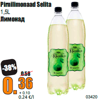 Allahindlus - Pirnilimonaad Selita 1,5L