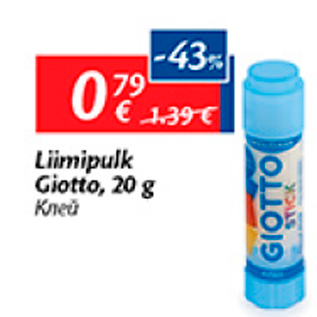 Allahindlus - Liimipulk Giotto, 20 g