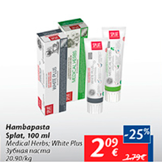 Allahindlus - Hambapasta Splat, 100 ml