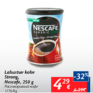 Allahindlus - Lahustuv kohv Strong, Nescafe, 250 g