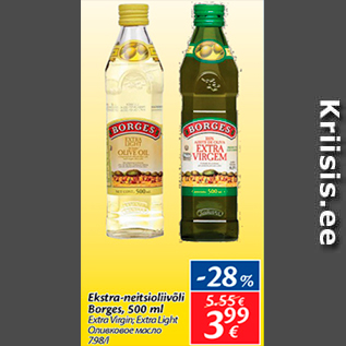 Allahindlus - Ekstra-neitsioliiviõli Borges, 500 ml