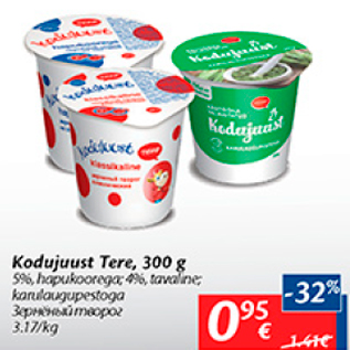 Allahindlus - Kodujuust Tere, 300 g