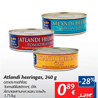 Allahindlus - Atlandi heeringas, 240 g