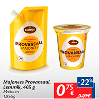 Allahindlus - Majonees Pravonsaal, Lemmik, 405 g