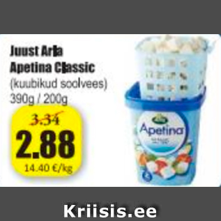 Allahindlus - Juust Arla Apetina Classic