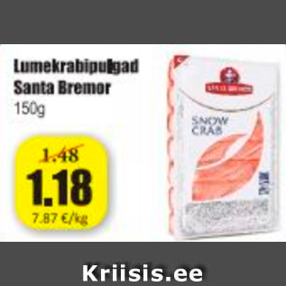 Allahindlus - Lumekrabipulgad Santa Bremor 150 g