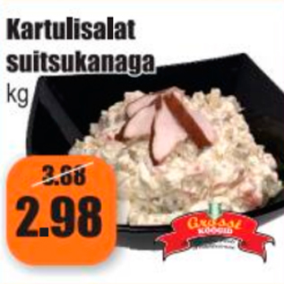 Allahindlus - Kartulisalat suitsukanaga kg