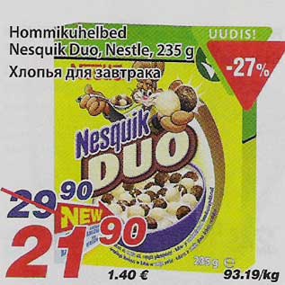 Allahindlus - Hommikuhelbed Nesquik Duo, Nestle