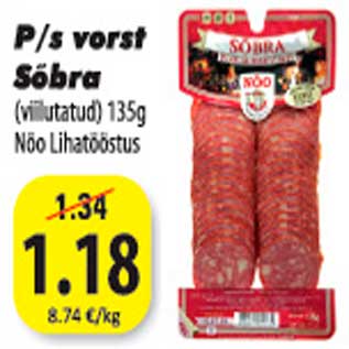 Allahindlus - P/s vorst Sõbra 135 g