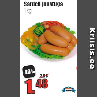 Allahindlus - Sardell juustuga 1kg