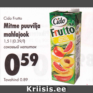 Allahindlus - Cido Frutto Mitme puuvilja mahlajook