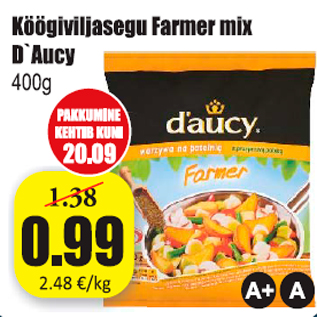 Allahindlus - Köögiviljasegu Farmer mix D´Aucy 400 g