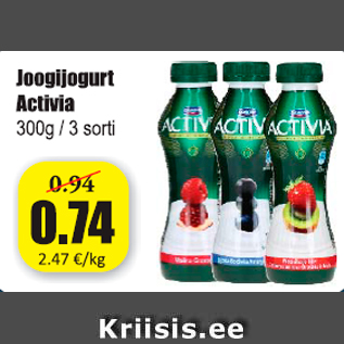 Allahindlus - Joogijogurt Activia