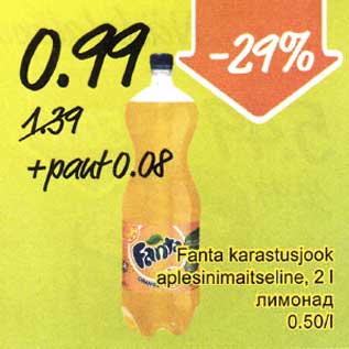 Allahindlus - Fanta karastusjook apelsinimaitseline, 2 l