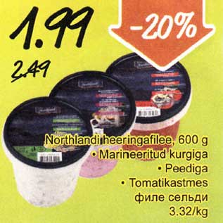 Allahindlus - Northlandi heeringafilee, 600 g