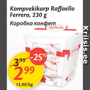 Allahindlus - Kompvekikarp Raffaello Ferrero, 230 g