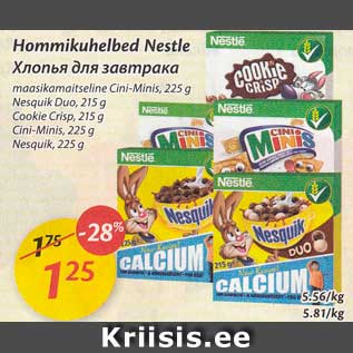 Allahindlus - Hommikuhelbed Nestle