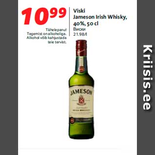 Allahindlus - Viski Jameson Irish Whisky