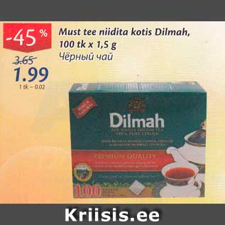 Allahindlus - Must tee niidita kotis Dilmah