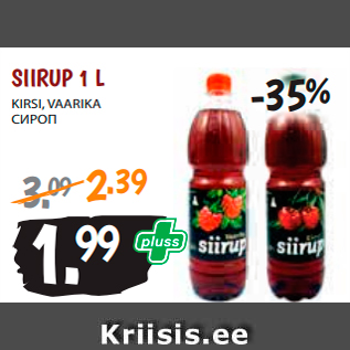 Allahindlus - SIIRUP 1 L