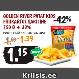 Allahindlus - GOLDEN RIVER PATAT KIDS FRIIKARTUL SAKILINE