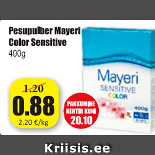 Allahindlus - Pesupulber Mayeri Color Sensitive 400 g