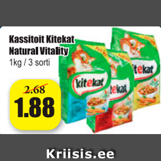 Allahindlus - Kassitoit Kitekat Natural Vitality