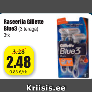 Allahindlus - Raseerija Gillette Blue3