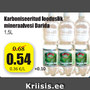 Allahindlus - Karboniseeritud looduslik mineraalvesi Darida 1,5 l