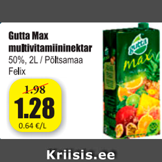 Allahindlus - Gutta Max multivitamiininektar