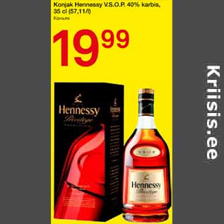 Allahindlus - Konjak Hennessy V.S.O.P. 40% karbis, 35 cl