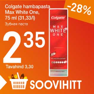 Allahindlus - Colgate hambapasta Max White One, 75 ml